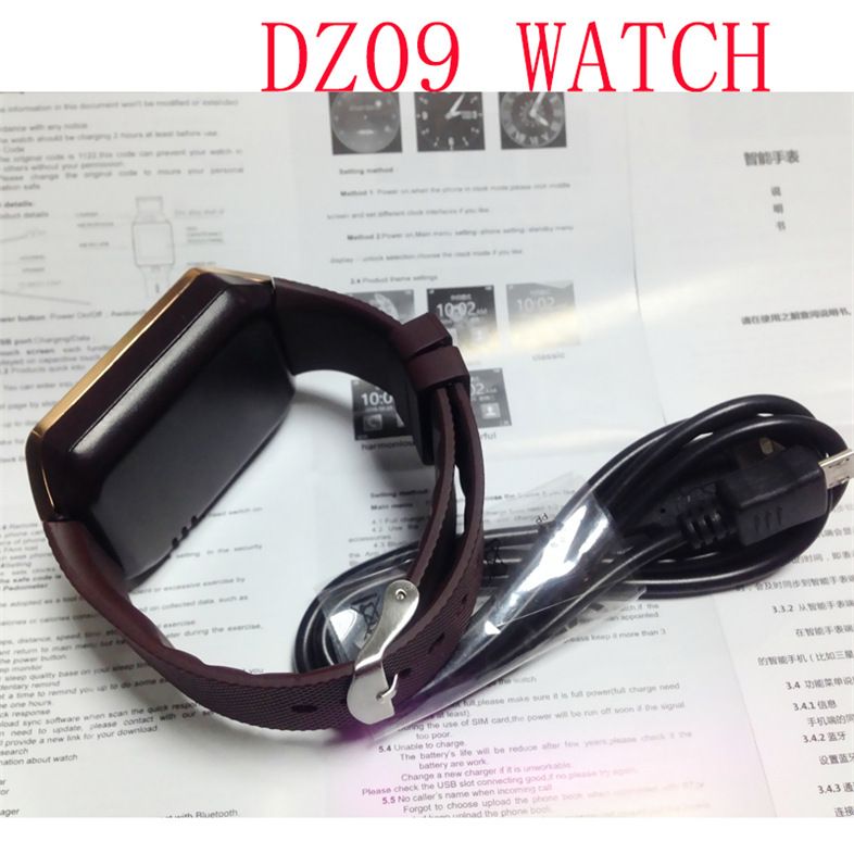 Smartwatch Smart watch with SIM Card slot DZ09 Smart Gear Chip 2G mobile phone touch mini Bluetooth headset Smart sports bracelet 1.44'' fitpro Bluetooth call heart rate monitoring smart watch for men