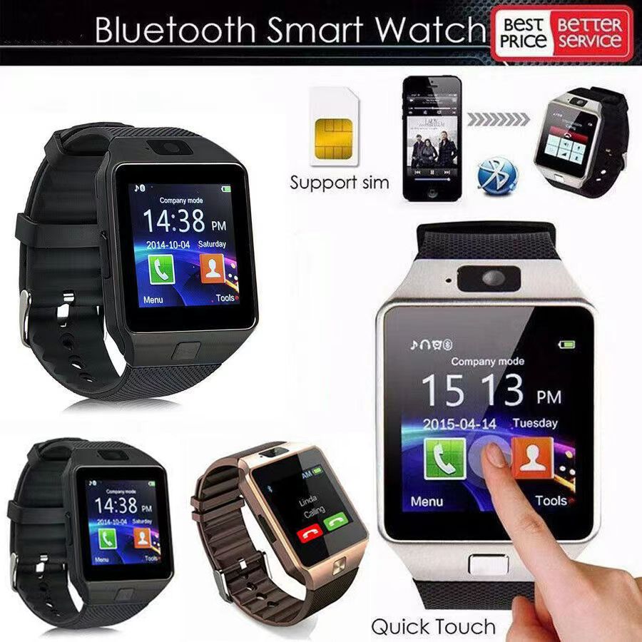 Smartwatch Smart watch with SIM Card slot DZ09 Smart Gear Chip 2G mobile phone touch mini Bluetooth headset Smart sports bracelet 1.44'' fitpro Bluetooth call heart rate monitoring smart watch for men