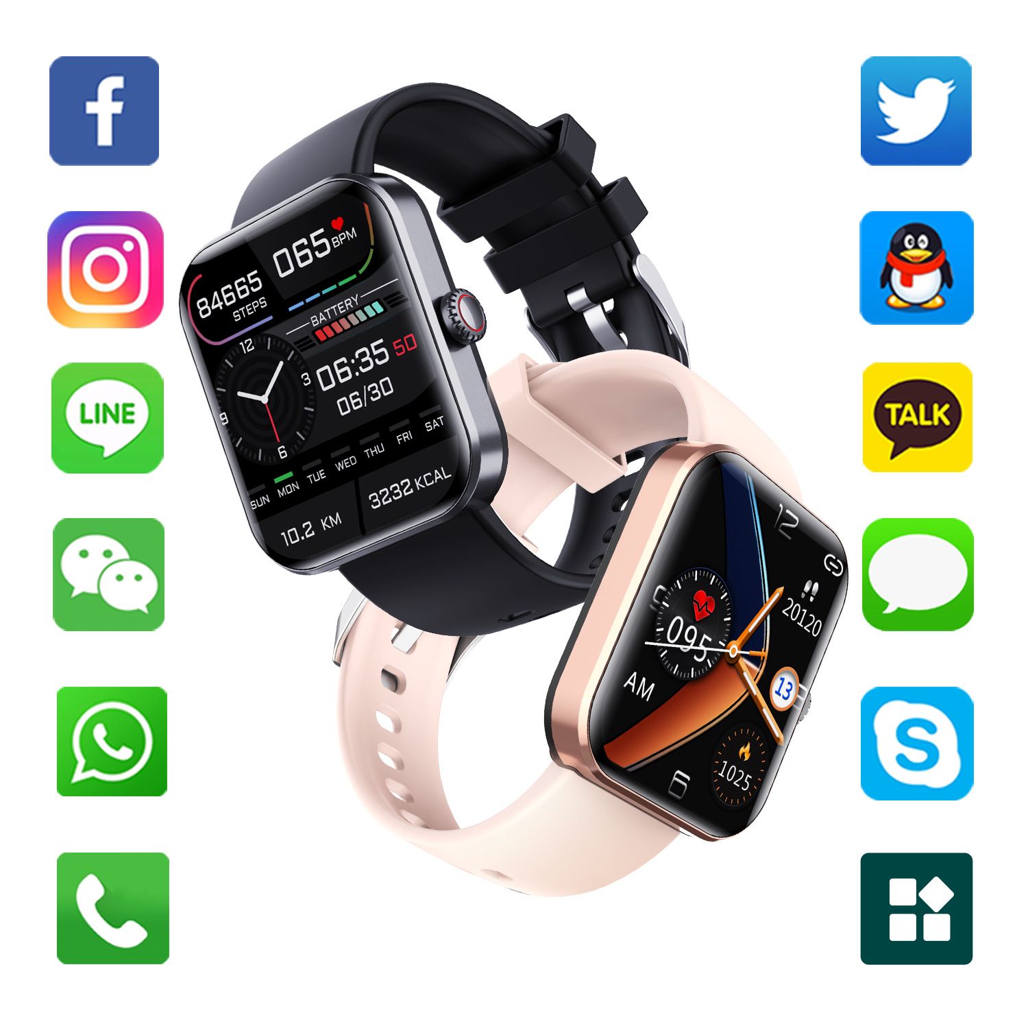 Smartwatches Men F57L smart watch Blood Glucose Sugar Oxygen Pressure Sports Watch Woman Smartwatch 1.91'' Screen Body Temperature Monitor minimalist watch for woman couple watches for IOS Android