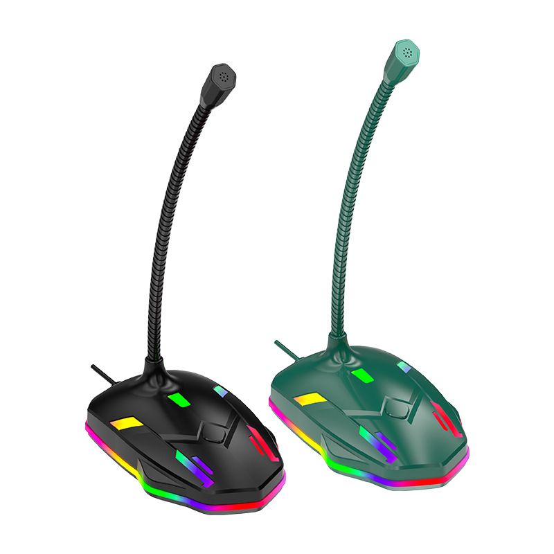 Computer Microphone USB wired microphone Esports gaming microphone with RGB Light Game Desktop broadcast Noise canceling microphone Conference Condenser singing KTV live Recording Microphone M9