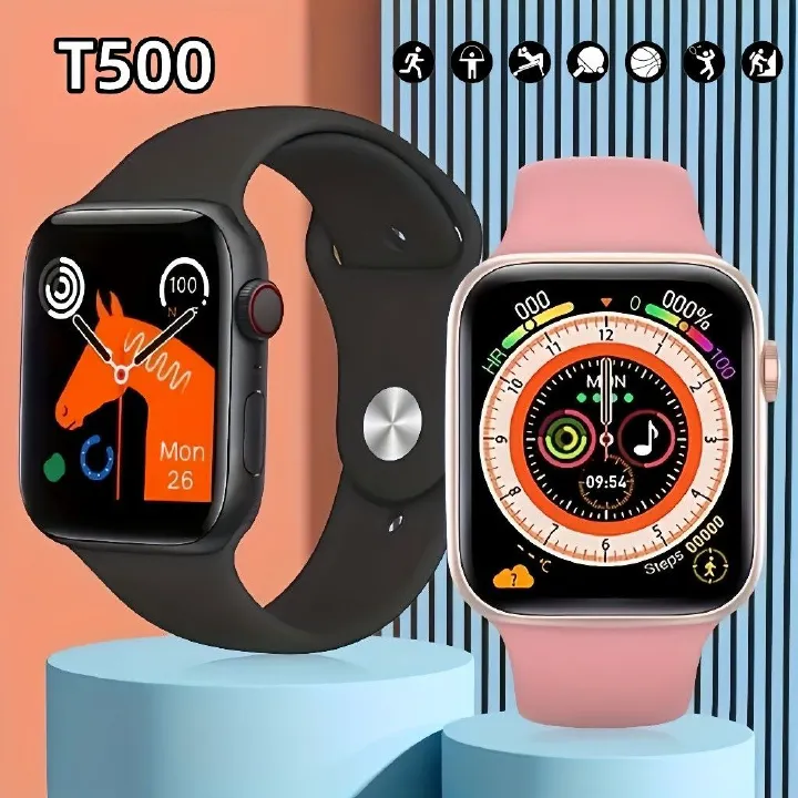Water proof T500 Smart Watch Bluetooth Call Multi-Function Heart Rate Monitoring 1.44'' Men Smart Watch Sport Watch for Men Smart Watch for Women Bluetooth Smart Band Fitness Tracker Watch bracelet