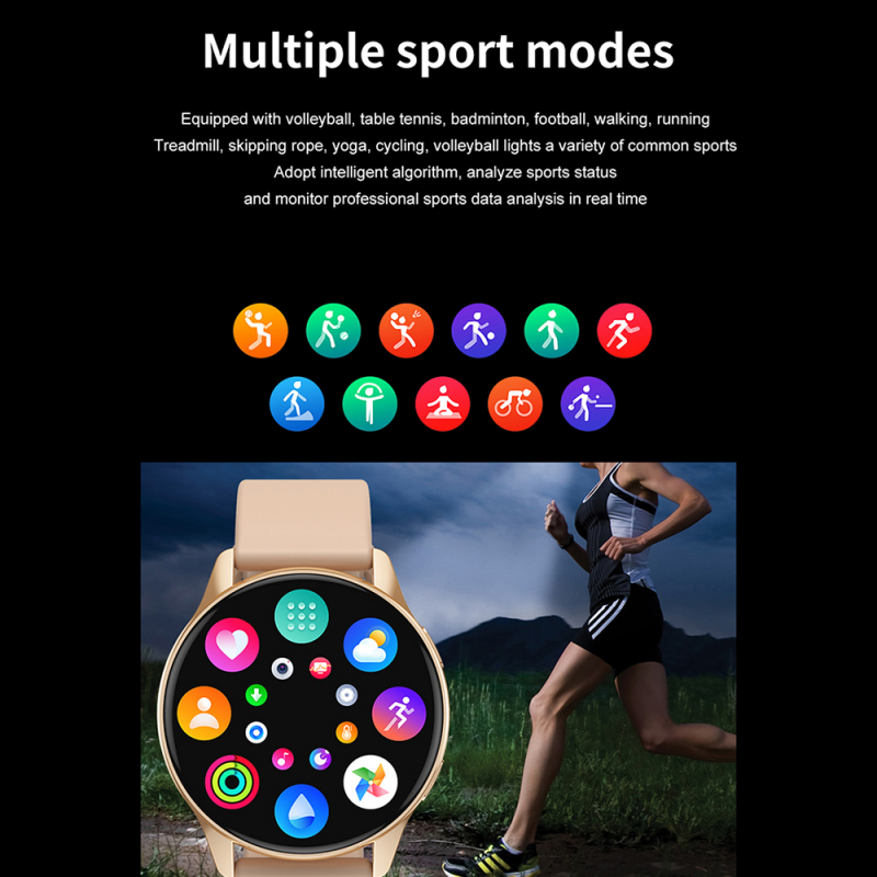 T2pro Smartwatches HD Screen Waterproof Watch Sleep MonitorCalculation Calorie Bluetooth Call Men Women Sport Series Continuous Heart Rate Monitor Smart Watch for men woman Gold Smart watch for woman
