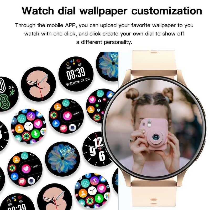 T2pro Smartwatches HD Screen Waterproof Watch Sleep MonitorCalculation Calorie Bluetooth Call Men Women Sport Series Continuous Heart Rate Monitor Smart Watch for men woman Gold Smart watch for woman