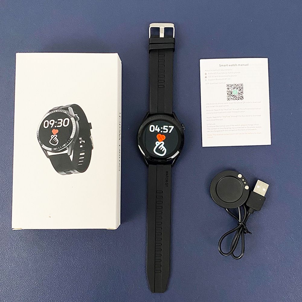 WH8-B Men Smart Watch 1.32'' Round Watch Waterproof Smart Touch Control smartwatches GT3 Fashion Casual Sports Watch Digital Watch Bluetooth Call Watch Support IOS Android Watch with Magnetic charger