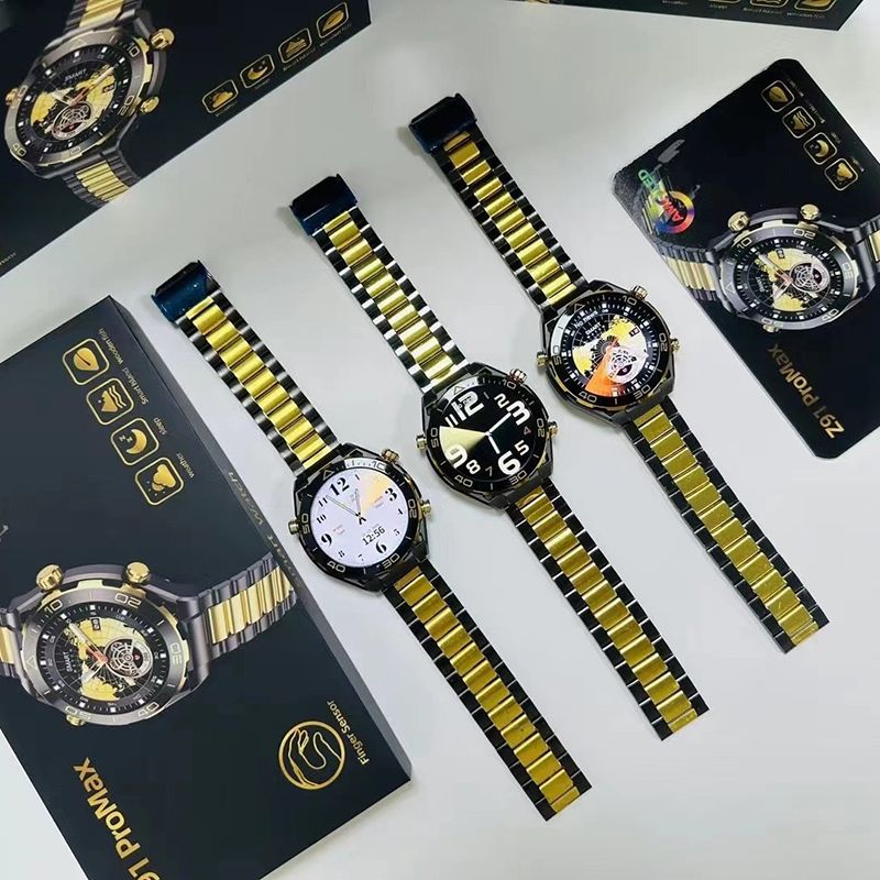 Smart watch Z91 pro max extraordinary master smart Bluetooth call watch AMOLED LED screen heart rate monitoring sleep monitoring sports bracelet Stainless Steel Band Gold smart Watch for men woman