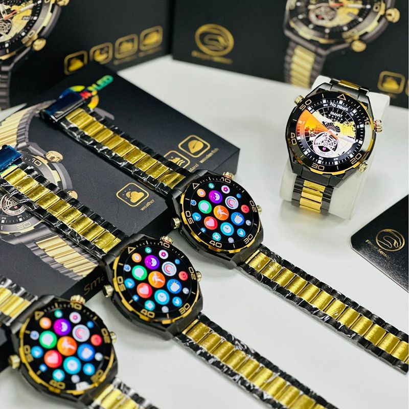 Smart watch Z91 pro max extraordinary master smart Bluetooth call watch AMOLED LED screen heart rate monitoring sleep monitoring sports bracelet Stainless Steel Band Gold smart Watch for men woman