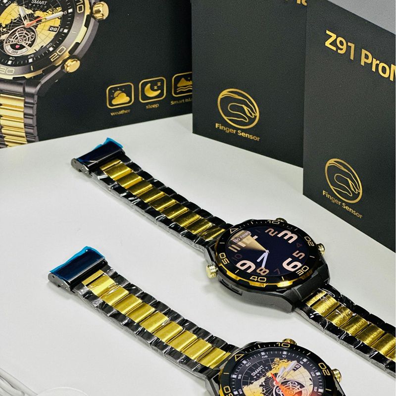 Smart watch Z91 pro max extraordinary master smart Bluetooth call watch AMOLED LED screen heart rate monitoring sleep monitoring sports bracelet Stainless Steel Band Gold smart Watch for men woman