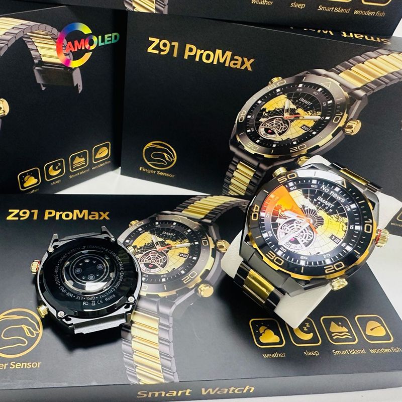 Smart watch Z91 pro max extraordinary master smart Bluetooth call watch AMOLED LED screen heart rate monitoring sleep monitoring sports bracelet Stainless Steel Band Gold smart Watch for men woman