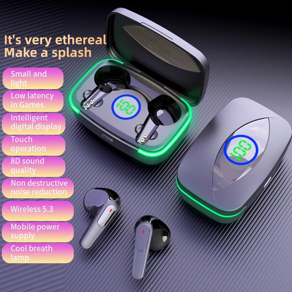 M80 True Wireless Stereo Earbud Bluetooth V5.3 TWS Headset Touch Control with LED Battery Display Charging Case Headset Bluetooth wireless earphone power bank 2in1 bluetooth headphone earbuds earpods