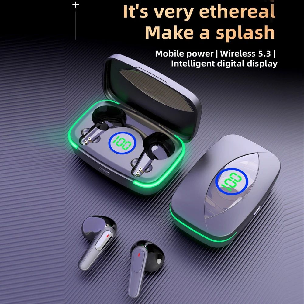 M80 True Wireless Stereo Earbud Bluetooth V5.3 TWS Headset Touch Control with LED Battery Display Charging Case Headset Bluetooth wireless earphone power bank 2in1 bluetooth headphone earbuds earpods