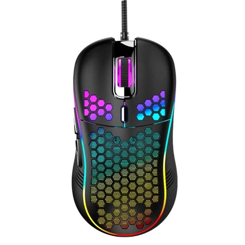 USB Mouse Wired Gaming Mouse Mechanical Mice USB Luminous Light Mouse 7200DPI Adjustable Optical Gamer Mice for PC Computer ergonomic mouse Black White Color Esports gaming mouse