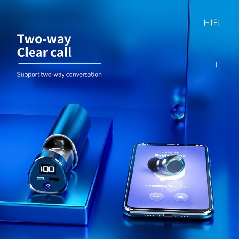 Aloking Earbuds N21 TWS Bluetooth Wireless earphone in-ear Gaming earbuds Touch Control Noise reduction 9D Stereo Headset earphone Bluetooth earphone wireless headphone Waterproof Music earpods iPhone