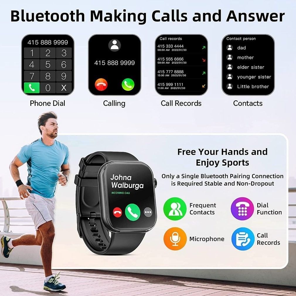 G20 Smart Watch Waterproof Full Touch Golden Men Women's Bracelet Large Screen 2.01'' Sports Tracker Bluetooth Watch SOS Heart Rate Health G20 Watch GT Clock Handfree Siri Man Girl Smartwatches Y13