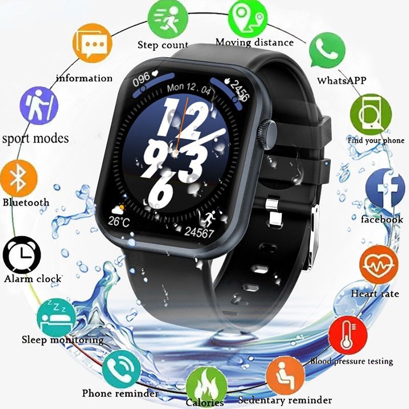 G20 Smart Watch Waterproof Full Touch Golden Men Women's Bracelet Large Screen 2.01'' Sports Tracker Bluetooth Watch SOS Heart Rate Health G20 Watch GT Clock Handfree Siri Man Girl Smartwatches Y13