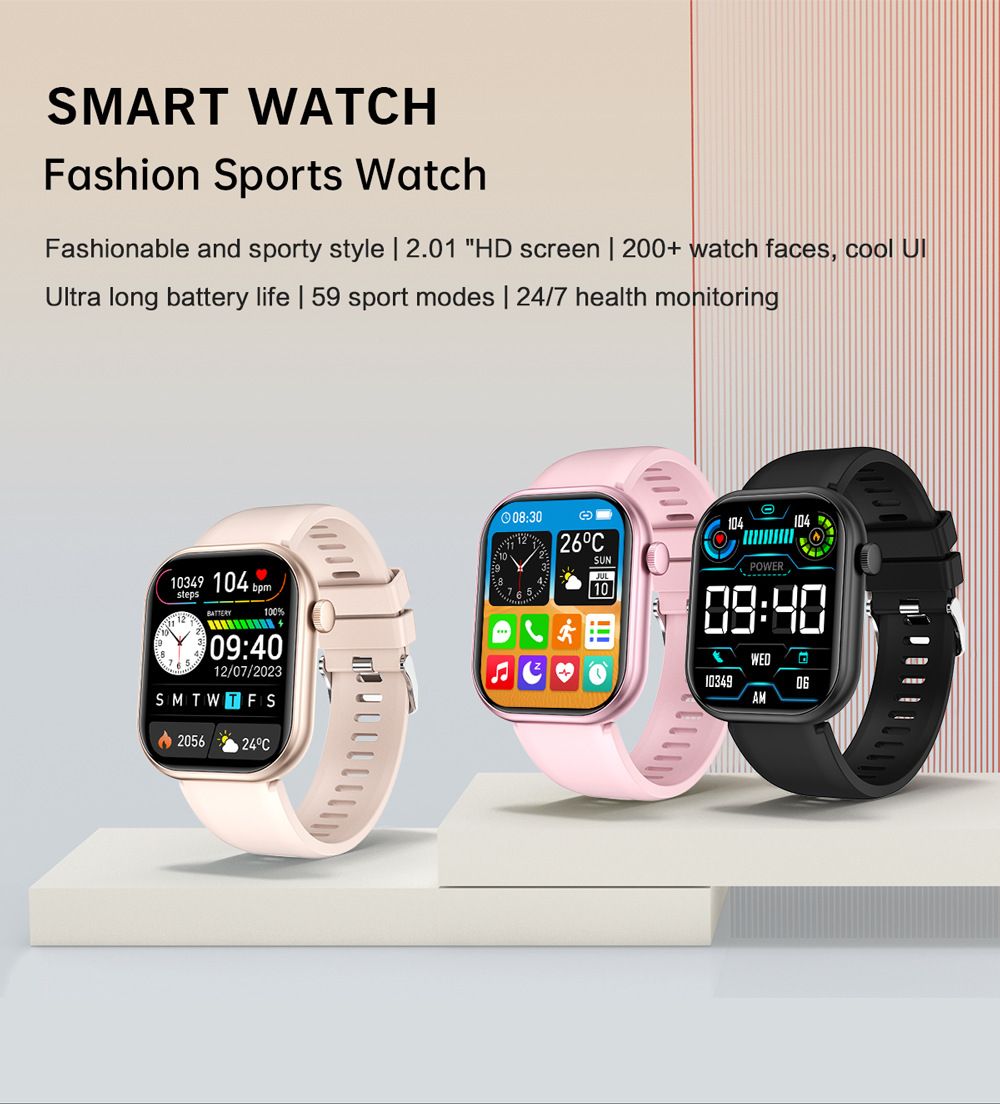 G20 Smart Watch Waterproof Full Touch Golden Men Women's Bracelet Large Screen 2.01'' Sports Tracker Bluetooth Watch SOS Heart Rate Health G20 Watch GT Clock Handfree Siri Man Girl Smartwatches Y13