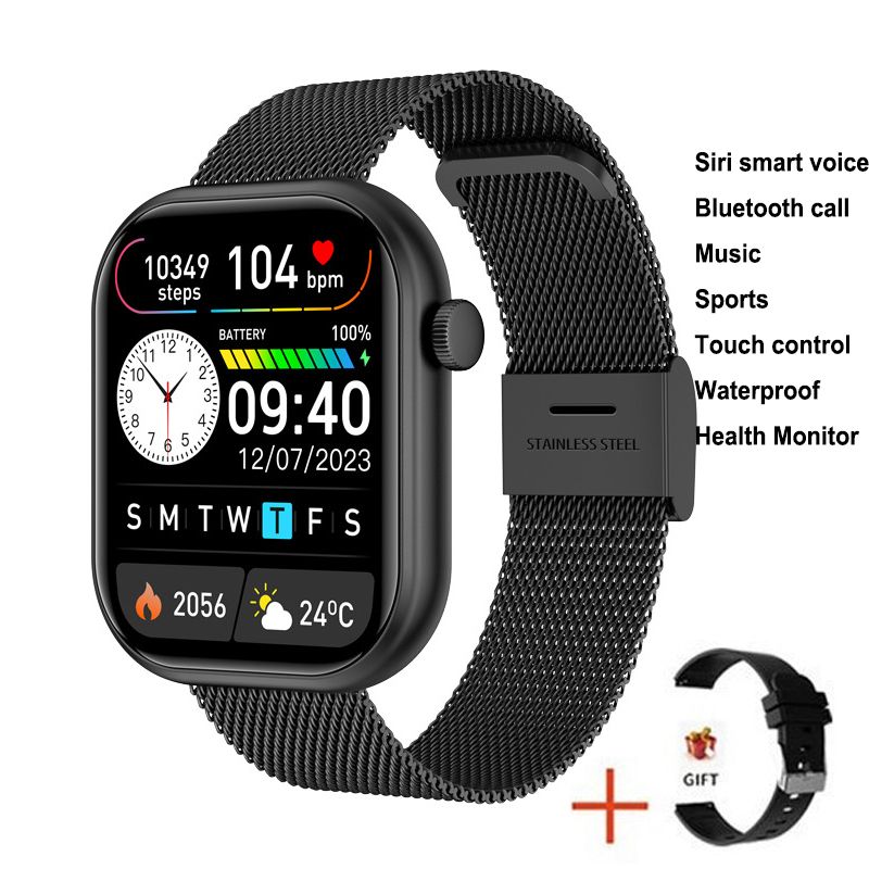 G20 Smart Watch Waterproof Full Touch Golden Men Women's Bracelet Large Screen 2.01'' Sports Tracker Bluetooth Watch SOS Heart Rate Health G20 Watch GT Clock Handfree Siri Man Girl Smartwatches Y13