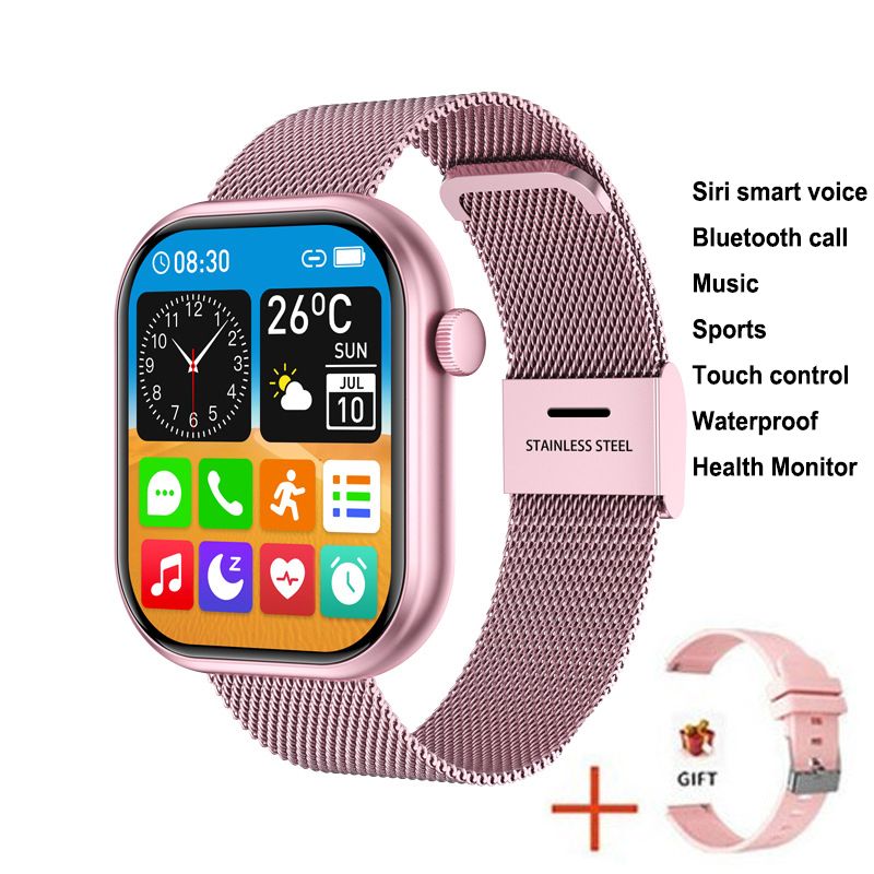 G20 Smart Watch Waterproof Full Touch Golden Men Women's Bracelet Large Screen 2.01'' Sports Tracker Bluetooth Watch SOS Heart Rate Health G20 Watch GT Clock Handfree Siri Man Girl Smartwatches Y13
