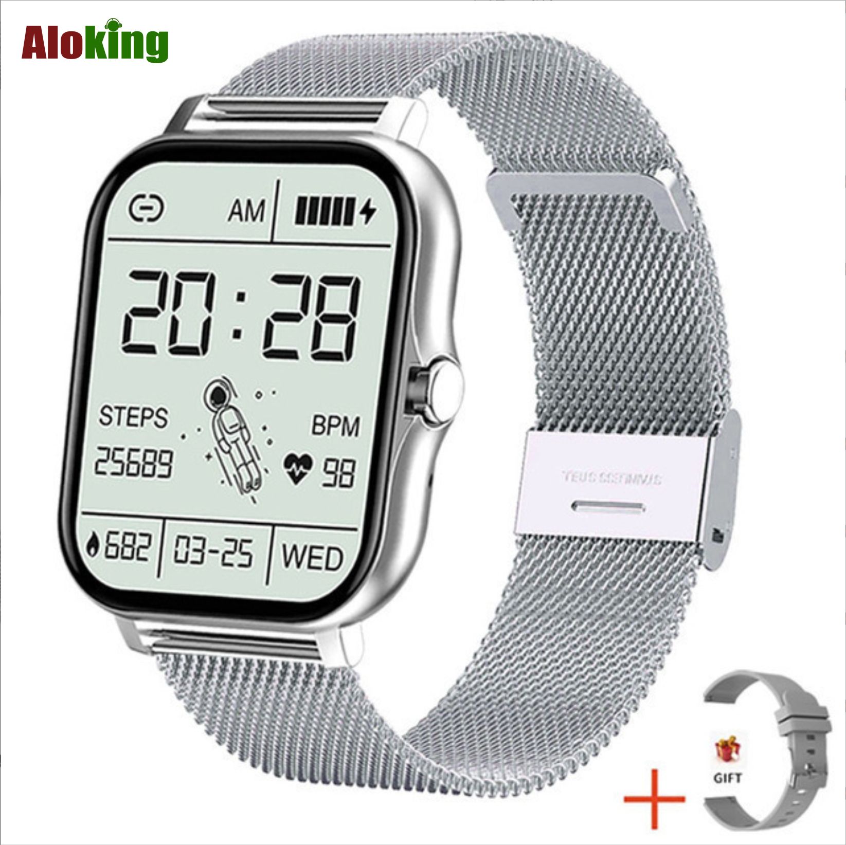 G20 Smart Watch Waterproof Full Touch Golden Men Women's Bracelet Large Screen 2.01'' Sports Tracker Bluetooth Watch SOS Heart Rate Health G20 Watch GT Clock Handfree Siri Man Girl Smartwatches Y13