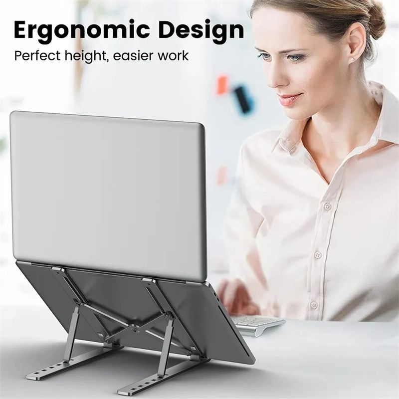 Portable Laptop Stand Foldable Support Base Notebook Stand for Computer Laptop Holder Cooling Pad Riser portable laptop stand adjustable rotating laptop holder stand laptop