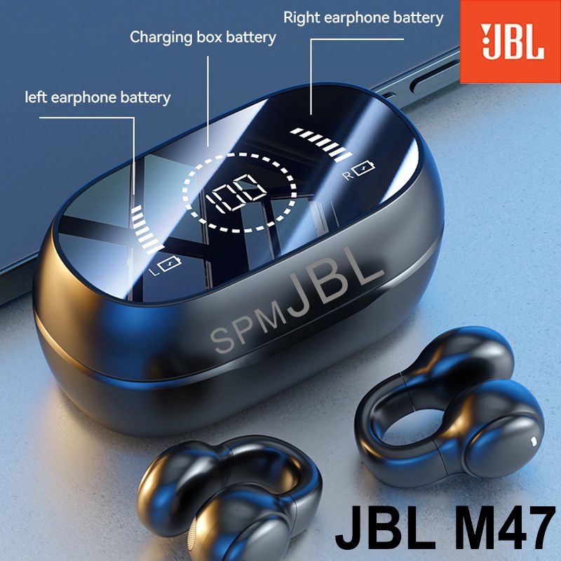 wireless earphone M47 TWS earphones bluetooth wireless Gaming Bluetooth Headset LED Digital Display HD Noise Reduction Headset Earclip Bone Conduction Wireless Headphone Earbuds for iPhone Android