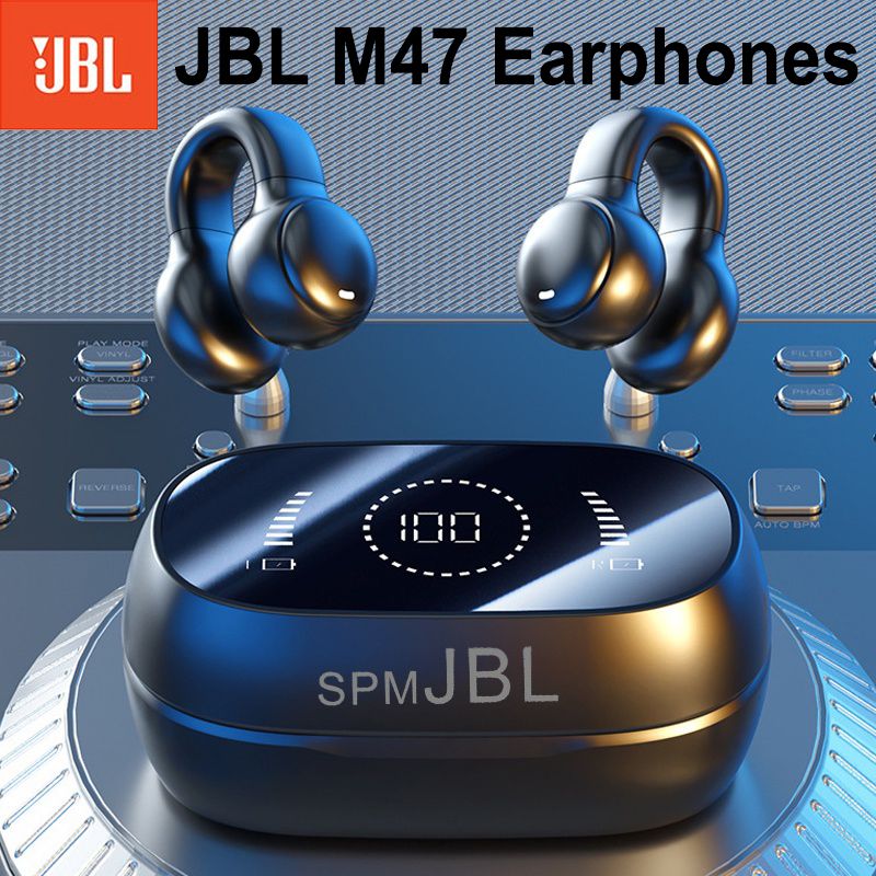 wireless earphone M47 TWS earphones bluetooth wireless Gaming Bluetooth Headset LED Digital Display HD Noise Reduction Headset Earclip Bone Conduction Wireless Headphone Earbuds for iPhone Android
