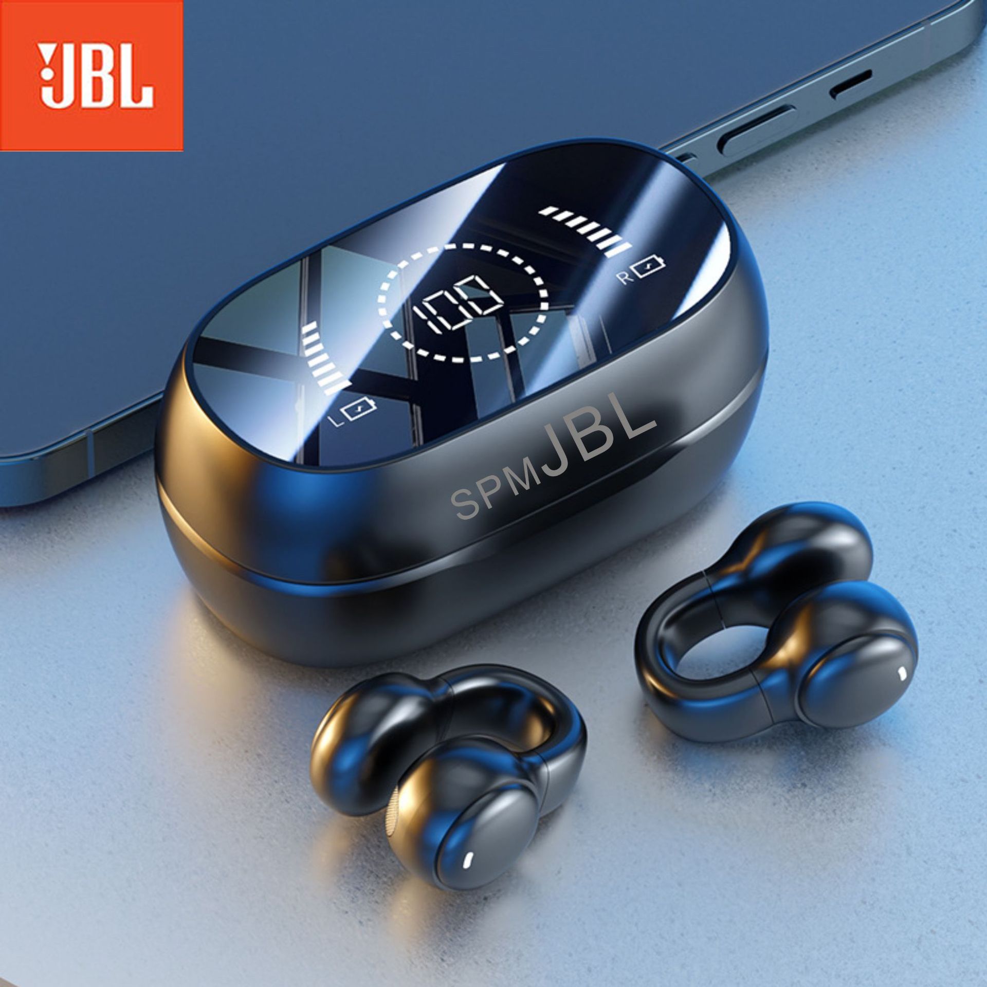 wireless earphone M47 TWS earphones bluetooth wireless Gaming Bluetooth Headset LED Digital Display HD Noise Reduction Headset Earclip Bone Conduction Wireless Headphone Earbuds for iPhone Android
