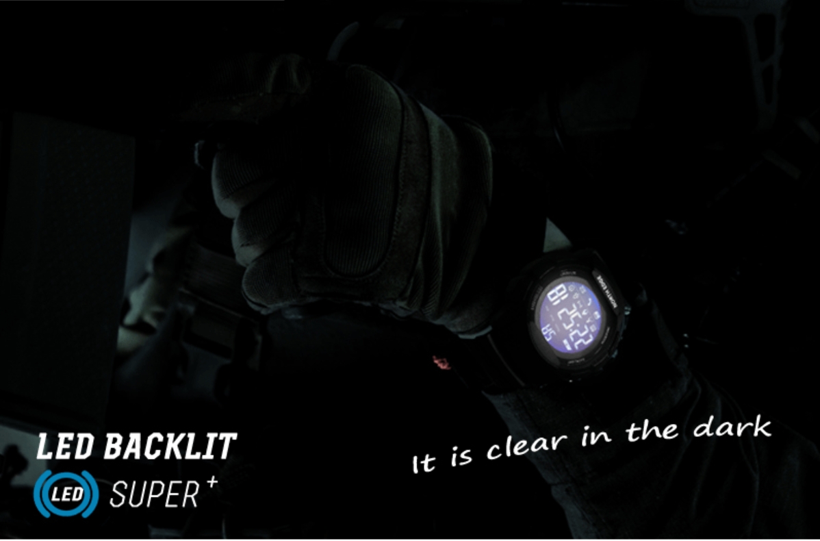 100 Meters Waterproof Sport Watch Military Men Smart Watch Alarm Clock Electronic Watch Men Long Stand-by Stopwatch Bluetooth Call Reminder for Android IOS iPhone North Edge AK Outdoor Watches for Men