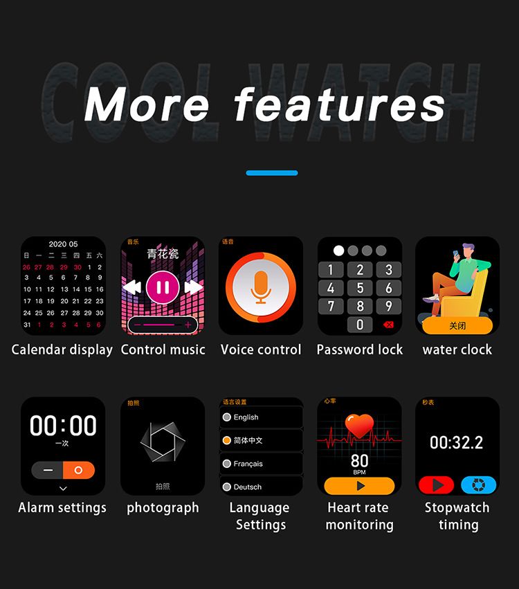 YD5 Men Smart Watch Touch Control sports watch Smartwatches IP67 waterproof NFC Alipay Gaming Heart Rate Monitor Bluetooth Bracelet Unisex Watch wrist band wristwatch digital watch couple watches