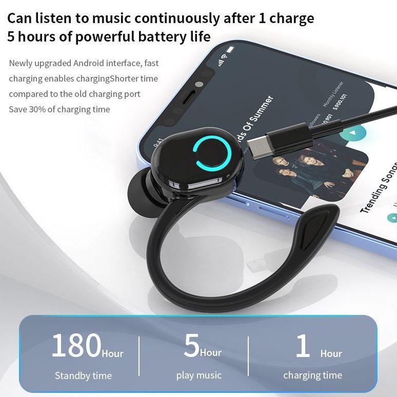 Aloking Bluetooth earphone S10 Wireless Earphone Single ear Touch Control Mini Microphone Handsfree HIFI Surround Stereo Waterproof Headset headphones sport runnwireless earbud earpod iPhone Android
