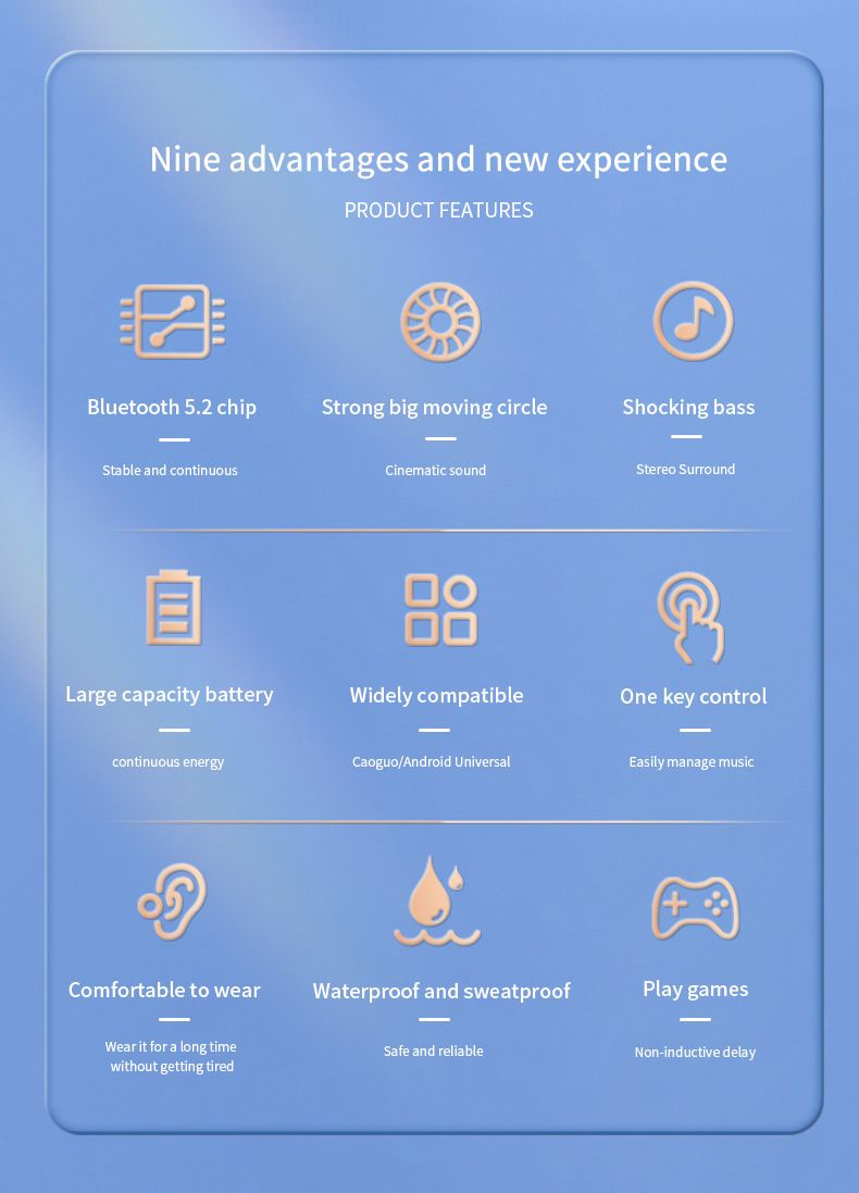 Aloking Bluetooth earphone S10 Wireless Earphone Single ear Touch Control Mini Microphone Handsfree HIFI Surround Stereo Waterproof Headset headphones sport runnwireless earbud earpod iPhone Android