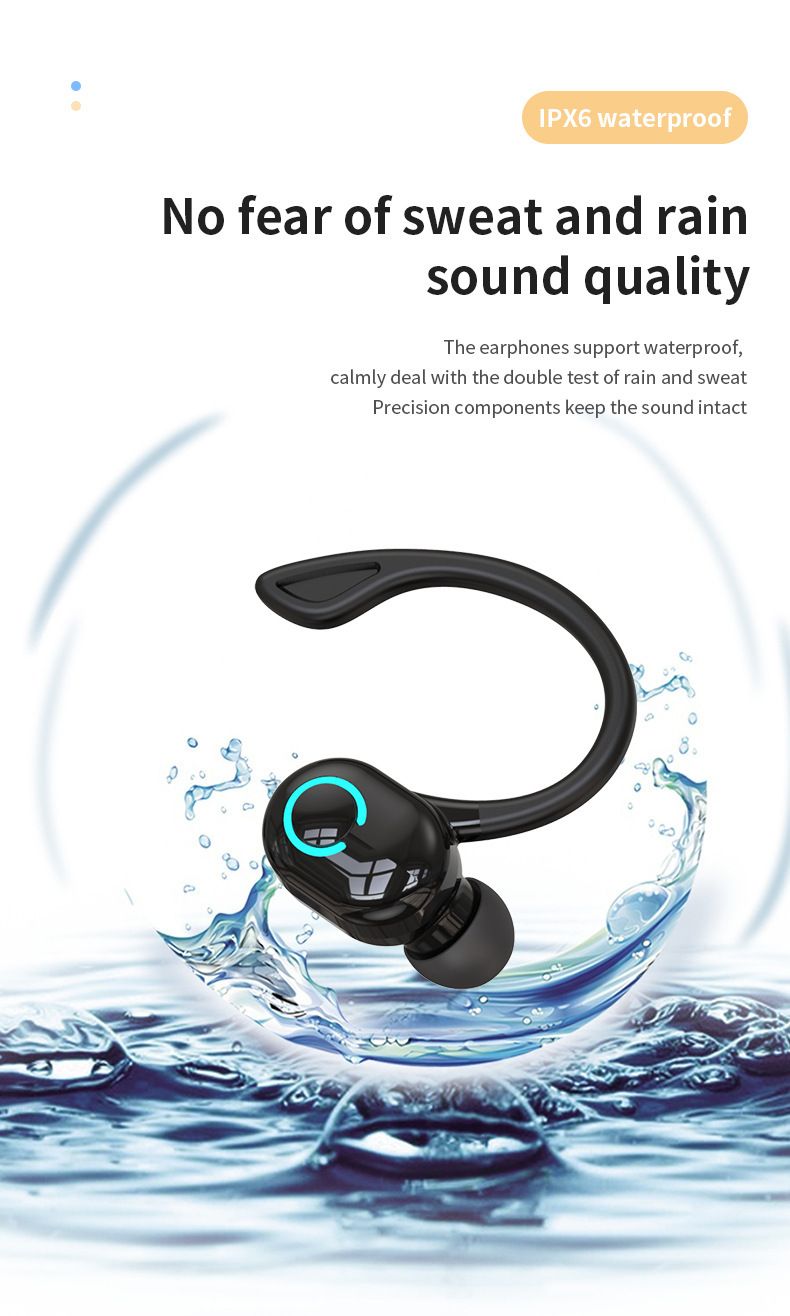 Aloking Bluetooth earphone S10 Wireless Earphone Single ear Touch Control Mini Microphone Handsfree HIFI Surround Stereo Waterproof Headset headphones sport runnwireless earbud earpod iPhone Android
