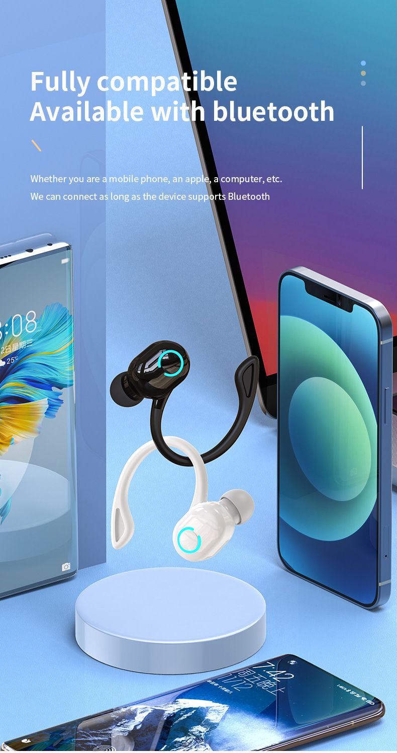 Aloking Bluetooth earphone S10 Wireless Earphone Single ear Touch Control Mini Microphone Handsfree HIFI Surround Stereo Waterproof Headset headphones sport runnwireless earbud earpod iPhone Android