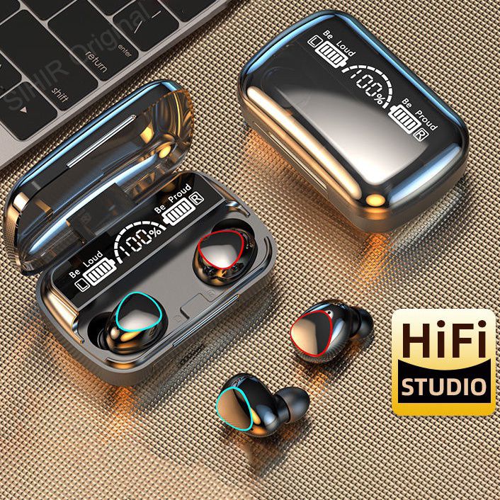 Wireless Earbuds TWS M10 Aloking True wireless headset in-ear gaming headphone Bluetooth wireless Earphone Touch control LED display HiFi super bass Noise Canceling Waterproof wireless earpods for men
