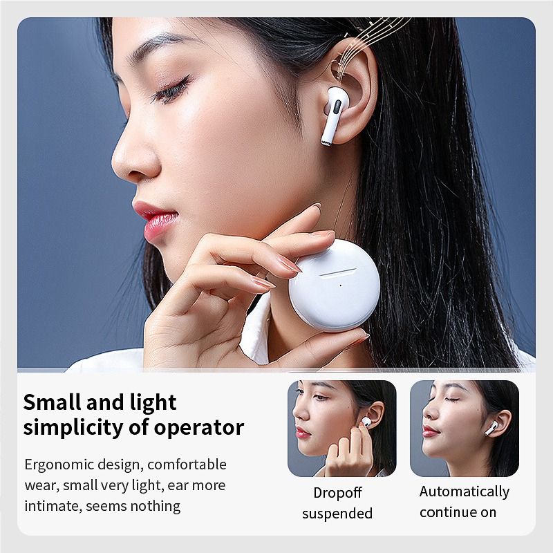 Air Pro 6 TWS bluetooth earphone with Microphone wireless Headset Wireless Headphones Fone Bluetooth Sport Run to Apple iPhone Pro6 Earphones True wireless earbuds gaming headphone airpod earpods