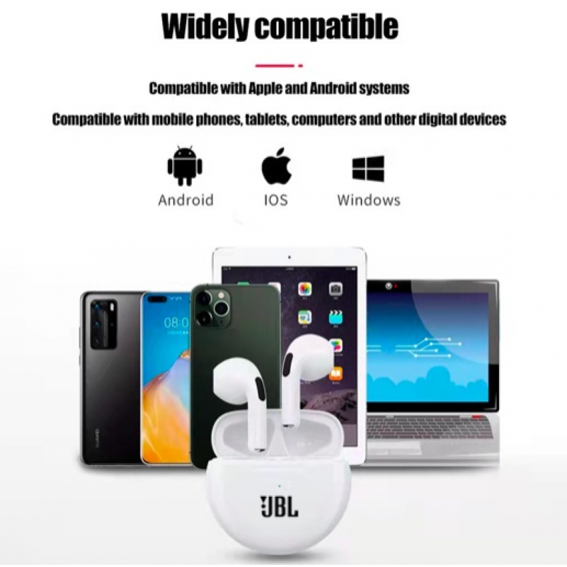 Pro6 TWS Earphone Wireless Bluetooth Touch Control Stereo Headset Build-in MIC Headset Wireless Headphone with Microphone Sport Run earpods for Apple iPhone Air Pro 6 Earphone gaming earbuds for woman