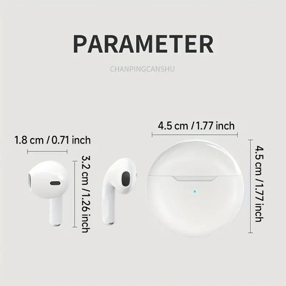 Air Pro 6 TWS bluetooth earphone with Microphone wireless Headset Wireless Headphones Fone Bluetooth Sport Run to Apple iPhone Pro6 Earphones True wireless earbuds gaming headphone airpod earpods