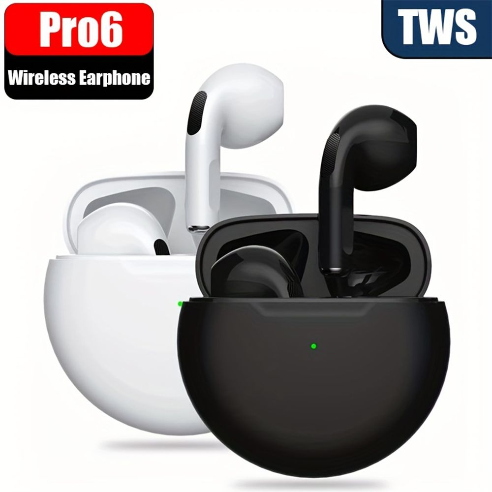 Air Pro 6 TWS bluetooth earphone with Microphone wireless Headset Wireless Headphones Fone Bluetooth Sport Run to Apple iPhone Pro6 Earphones True wireless earbuds gaming headphone airpod earpods