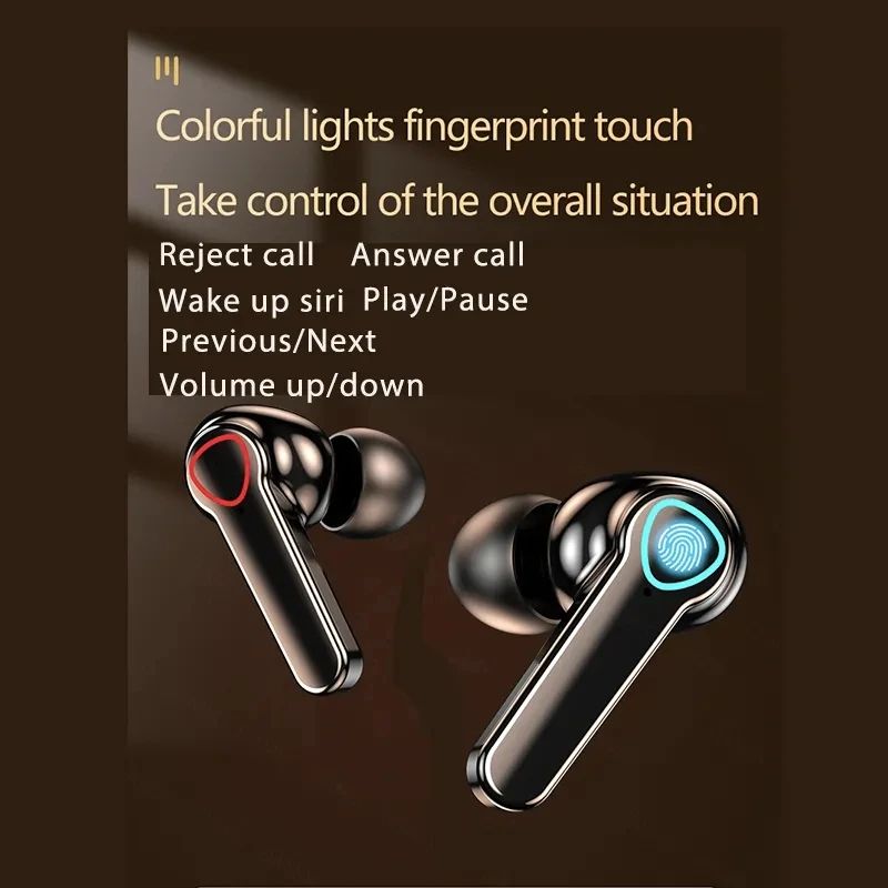 Bluetooth Wireless Earbud M19 TWS wireless Earphone Flashlight LED Display waterproof Sport earphones Touch Control Wireless bluetooth earphone With Microphone Noise-cancelling Earbuds Earpod air pods