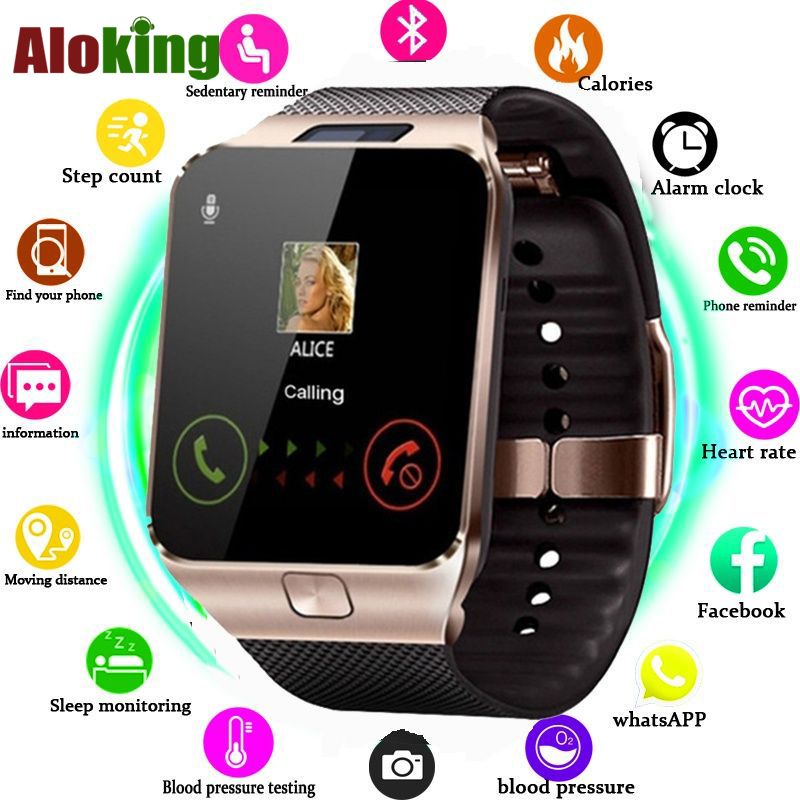 Smartwatch Smart watch with SIM Card slot DZ09 Smart Gear Chip 2G mobile phone touch mini Bluetooth headset Smart sports bracelet 1.44'' fitpro Bluetooth call heart rate monitoring smart watch for men