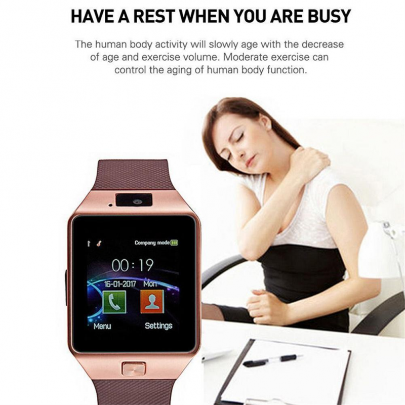 Smartwatch Smart watch with SIM Card slot DZ09 Smart Gear Chip 2G mobile phone touch mini Bluetooth headset Smart sports bracelet 1.44'' fitpro Bluetooth call heart rate monitoring smart watch for men