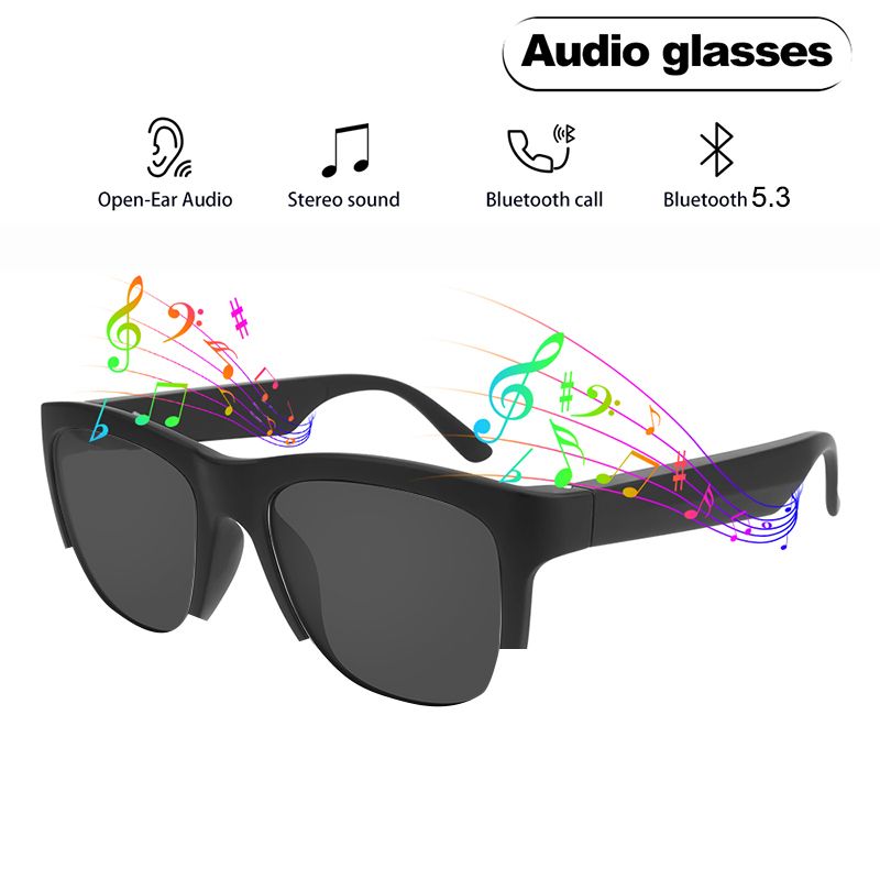 Smart Sunglasses F06 Smart Music Bluetooth 5.3 Glasses Anti-Blu-ray Stereo Double Speaker Touch Wireless Sunglasses HiFi Stereo Sound Wireless Headphone Bluetooth Headset Smart Glasses Men Sunglasses