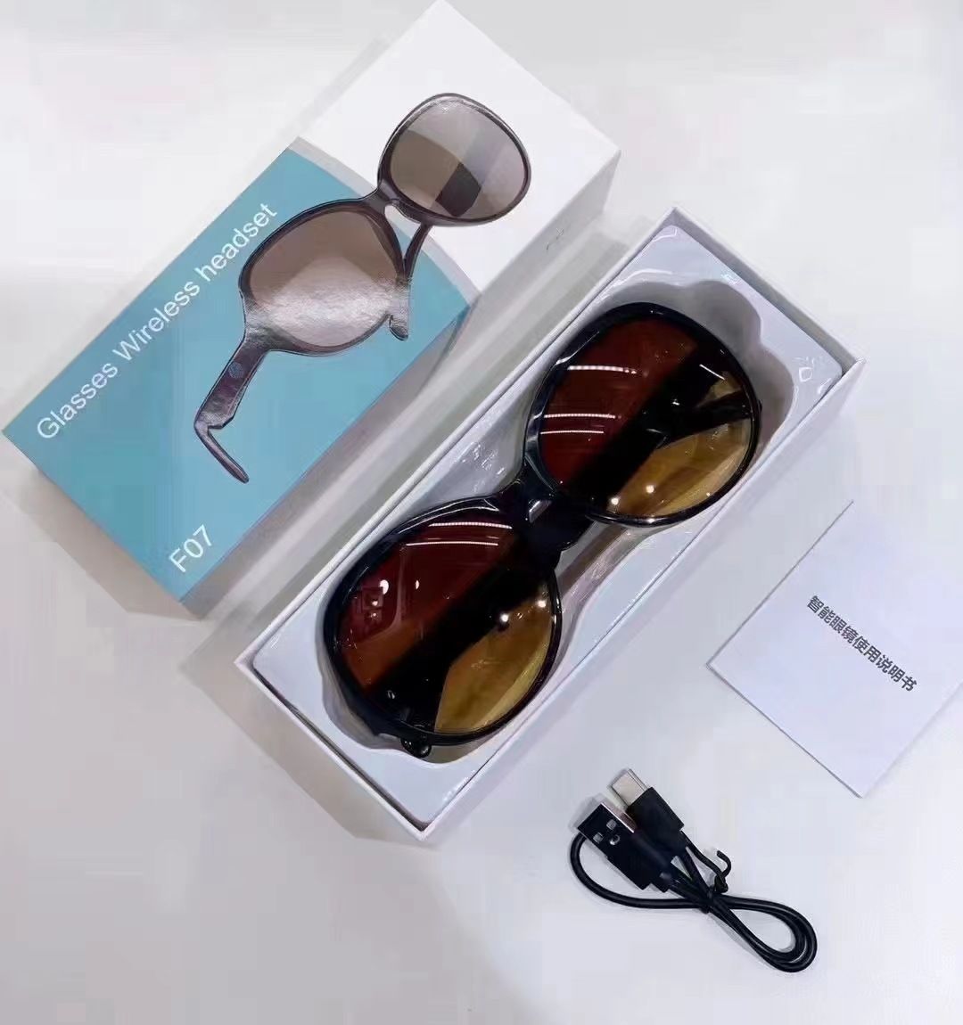 F06 wireless headphone Bluetooth sunglasses Bluetooth smart sunglasses F07 F08 anti-glare TWS Women Men Smart Glasses Earphone Anti-Blu-ray Stereo headset Dual Speaker Touch Wireless Bluetooth glasses