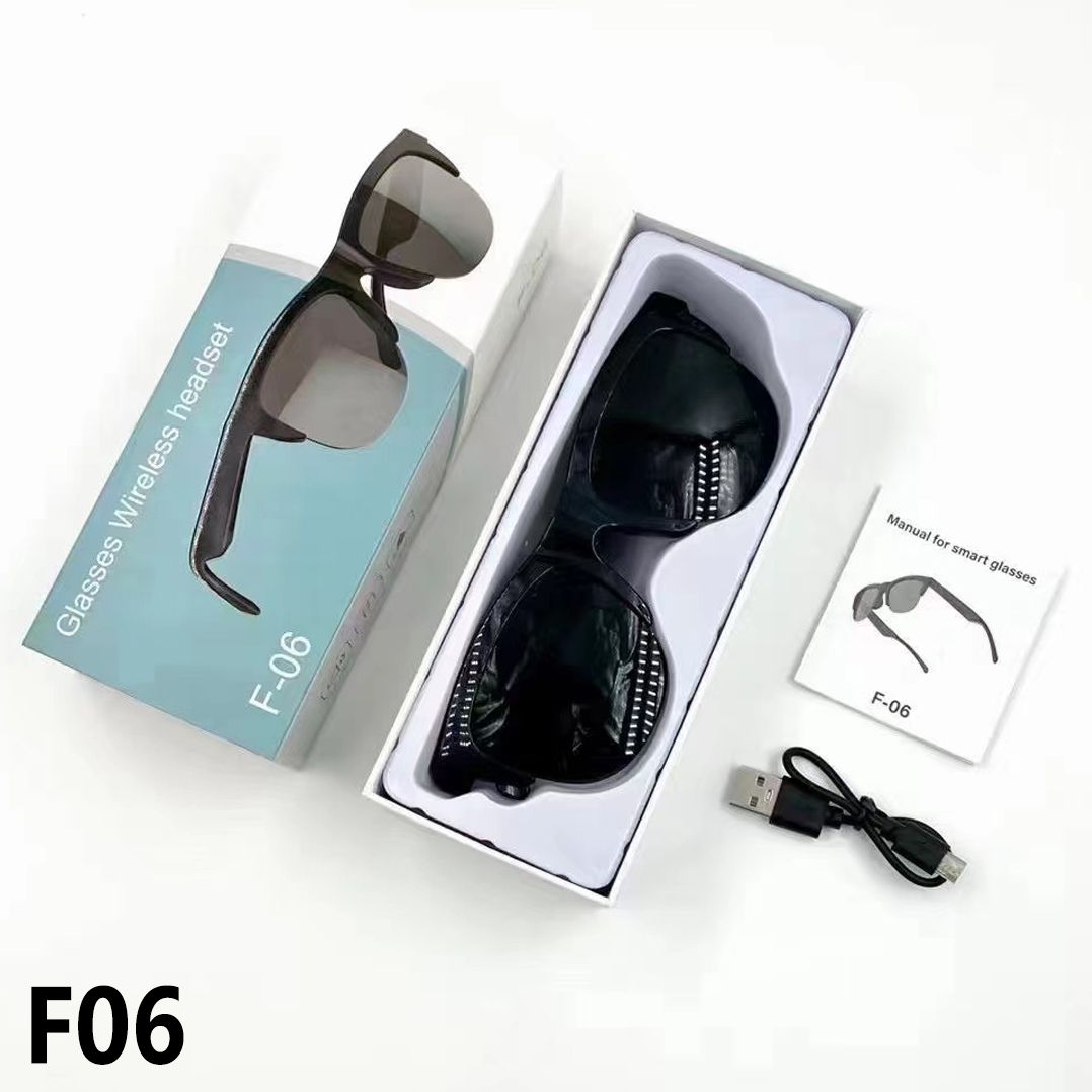 F06 wireless headphone Bluetooth sunglasses Bluetooth smart sunglasses F07 F08 anti-glare TWS Women Men Smart Glasses Earphone Anti-Blu-ray Stereo headset Dual Speaker Touch Wireless Bluetooth glasses