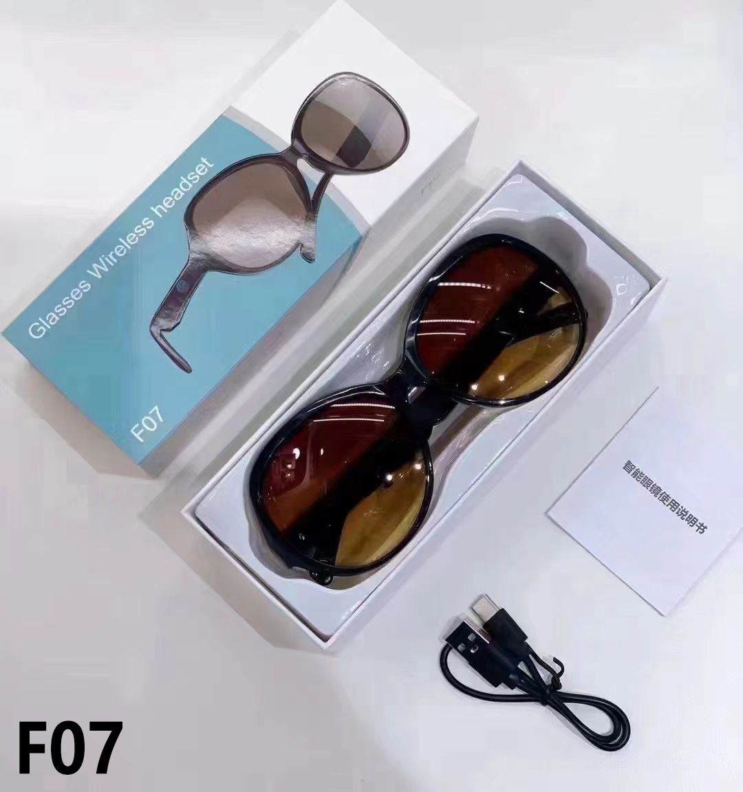 F06 wireless headphone Bluetooth sunglasses Bluetooth smart sunglasses F07 F08 anti-glare TWS Women Men Smart Glasses Earphone Anti-Blu-ray Stereo headset Dual Speaker Touch Wireless Bluetooth glasses