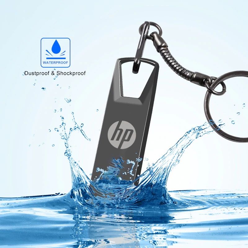 HP 64GB 1TB 2TB High Speed USB Flash Drive with Key Ring High Speed 128 USB Flash Drive Metal USB Stick 16GB 32GB 8GB Metal Pendrive Waterproof Memory Stick U Disk 2.0 Storage Disk USB Drives
