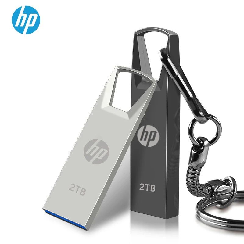 HP 64GB 1TB 2TB High Speed USB Flash Drive with Key Ring High Speed 128 USB Flash Drive Metal USB Stick 16GB 32GB 8GB Metal Pendrive Waterproof Memory Stick U Disk 2.0 Storage Disk USB Drives