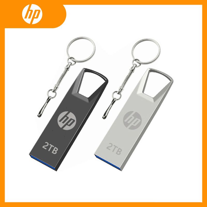 HP 64GB 1TB 2TB High Speed USB Flash Drive with Key Ring High Speed 128 USB Flash Drive Metal USB Stick 16GB 32GB 8GB Metal Pendrive Waterproof Memory Stick U Disk 2.0 Storage Disk USB Drives