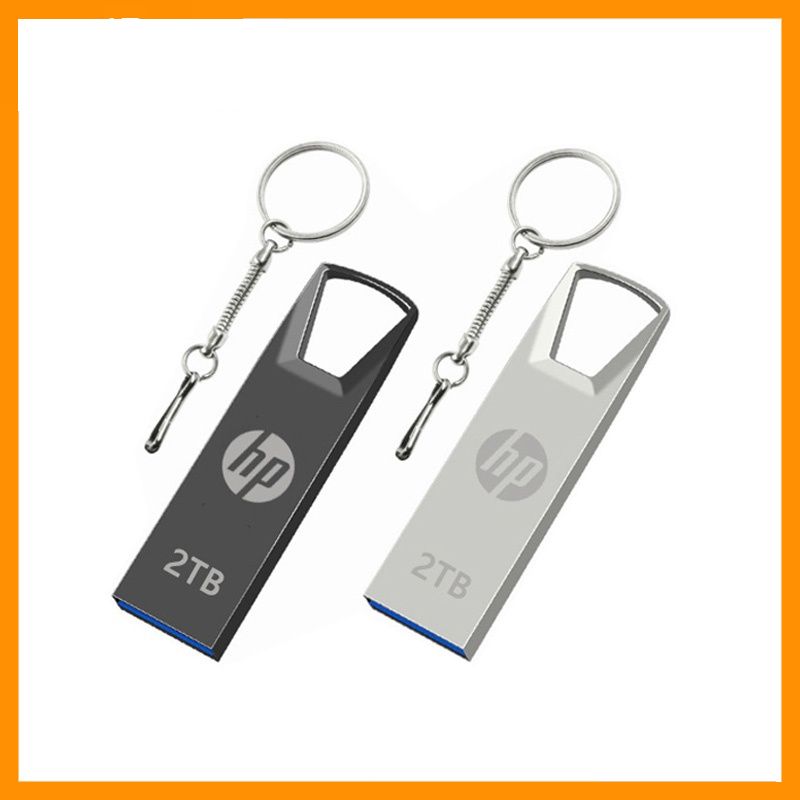 HP 64GB 1TB 2TB High Speed USB Flash Drive with Key Ring High Speed 128 USB Flash Drive Metal USB Stick 16GB 32GB 8GB Metal Pendrive Waterproof Memory Stick U Disk 2.0 Storage Disk USB Drives