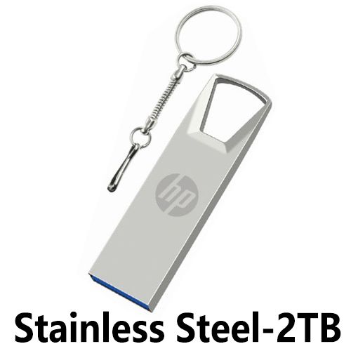 HP 64GB 1TB 2TB High Speed USB Flash Drive with Key Ring High Speed 128 USB Flash Drive Metal USB Stick 16GB 32GB 8GB Metal Pendrive Waterproof Memory Stick U Disk 2.0 Storage Disk USB Drives