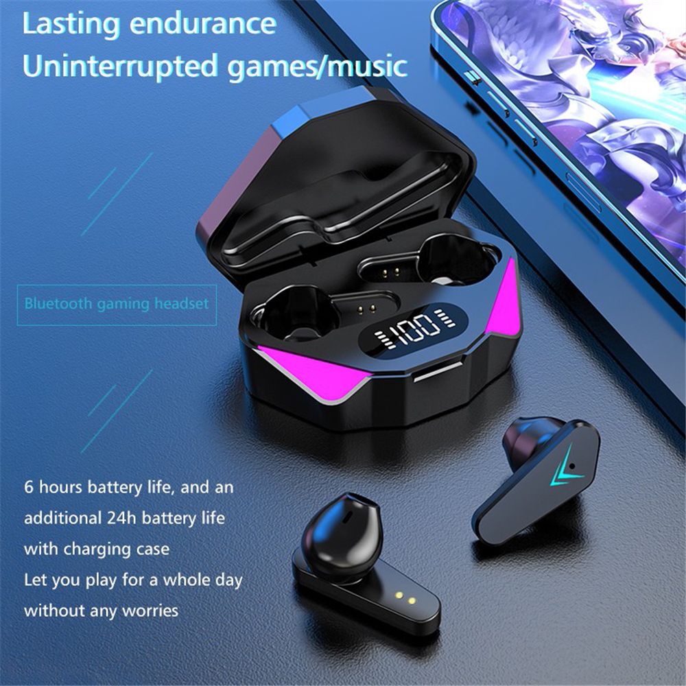 X15 Tws Bluetooth Headphones Waterproof Wireless Hifi Stereo Gaming Headphones With Mic earpods Wireless Earbuds Gaming Headset Noise Cancelling Wireless earphone with Mic In-ear Wireless Headset